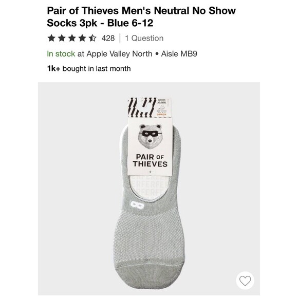 Pair of Thieves  Liner Socks  Unisex  3 Pack - Picture 7 of 10